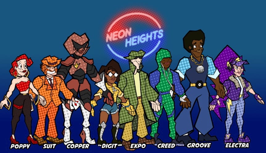 the Neon Heights cast of characters