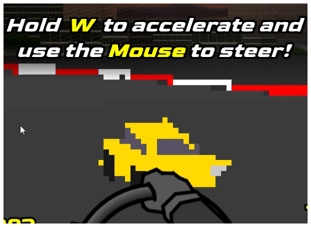 Use W to accelerate and the Mouse to steer!